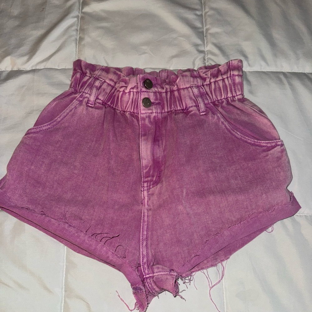 Women's Pink Denim Shorts